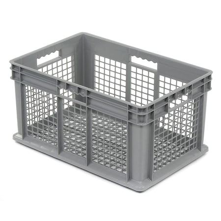 Mesh Straight Wall Container, 23-3/4Lx15-3/4Wx12-1/4H, Gray